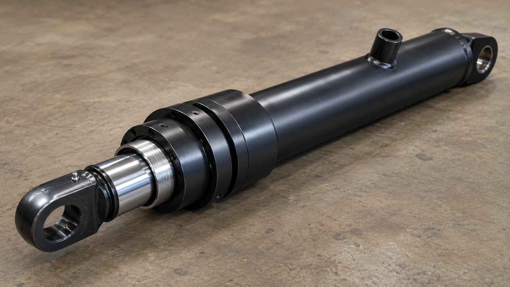 Multi-stage hydraulic cylinder repacking and pressure testing example
